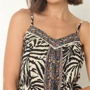 Patrons of Peace -Boho- Tropical Rayon TankTop - Size S